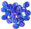 20 16mm Two Tone Sapphire Fuchsia Wavy Disks